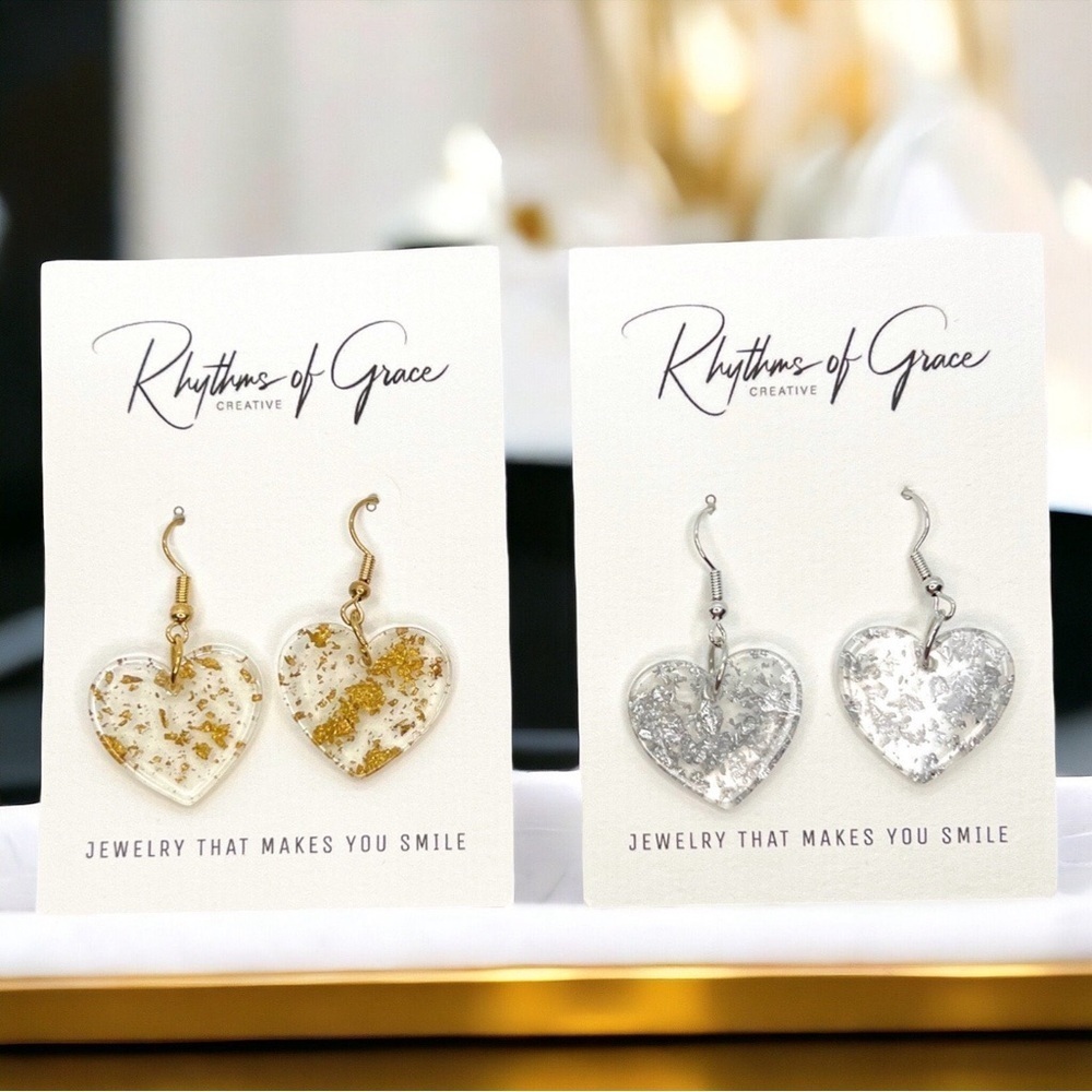 Heartfelt Elegance: Dangle into Love with Gold & Silver Dangle Earrings! 🩶💛 NWT